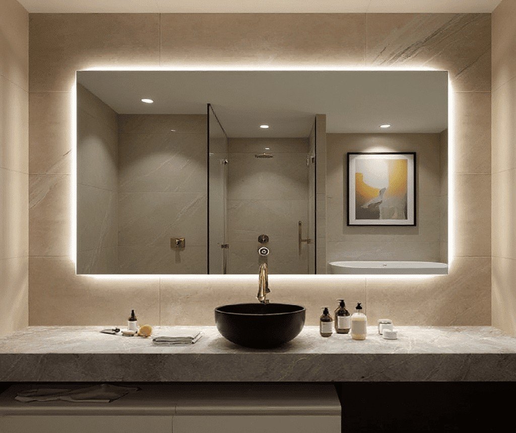 LED backlit mirrors for bathrooms and interiors in Dubai